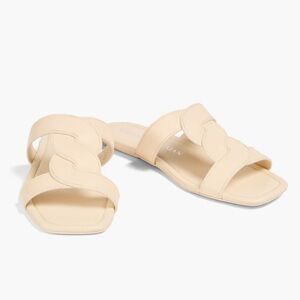 STUART WEITZMAN Ibiza twisted‎ leather slides Size 6